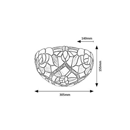 Brilagi - Kinkiet Tiffany witrażowy GARLAN 1xE14/40W/230V