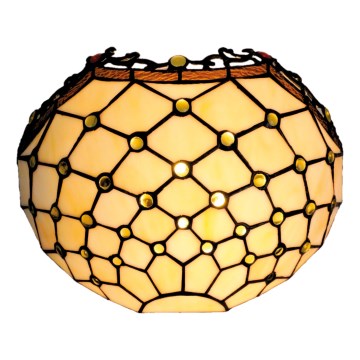 Brilagi - Kinkiet Tiffany witrażowy Kość słoniowa 1xE14/40W/230V