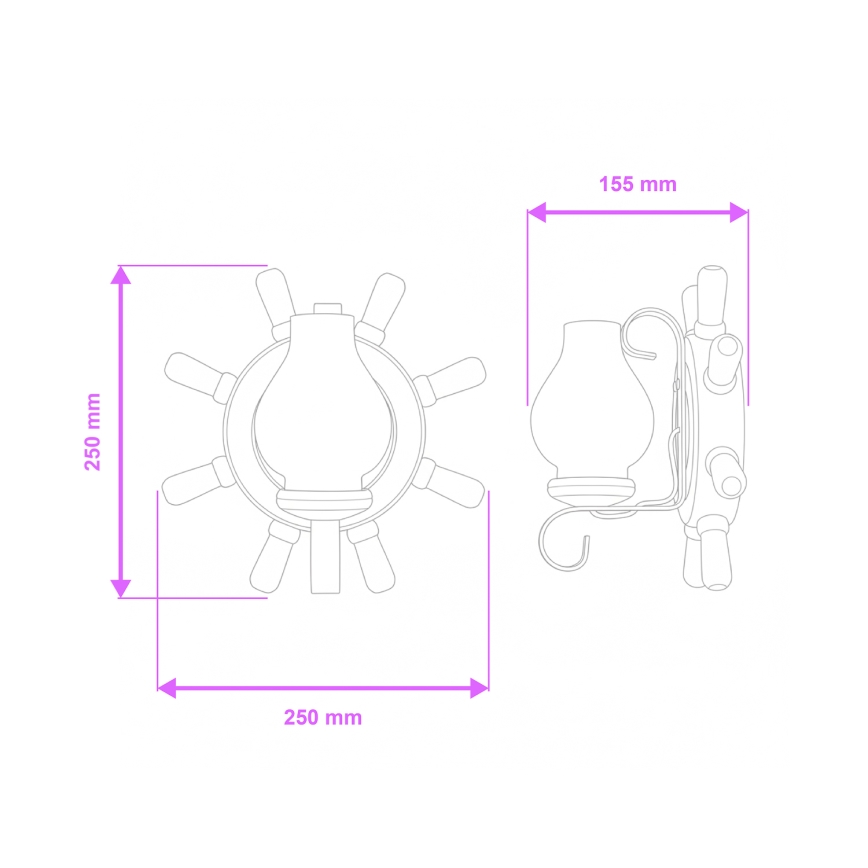 Brilagi - Kinkiet TIMONA 1xE14/40W/230V buk