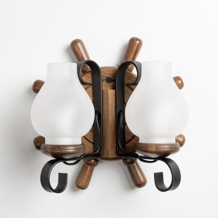 Brilagi - Kinkiet TIMONA 2xE14/40W/230V buk/orzech