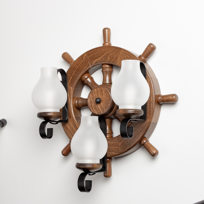 Brilagi - Kinkiet TIMONA 3xE14/40W/230V buk/orzech