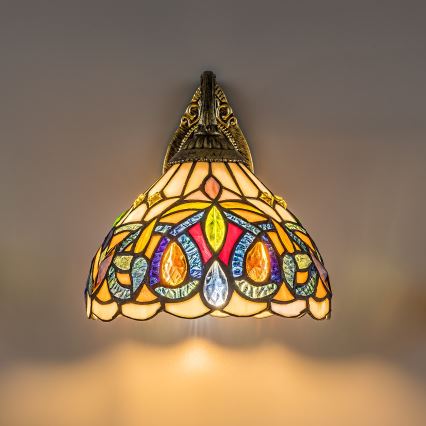 Brilagi - Kinkiet witrażowy Tiffany LUISA 1xE27/40W/230V
