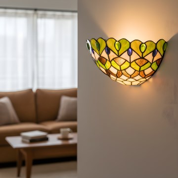 Brilagi - Kinkiet witrażowy Tiffany MARGARET 1xE27/40W/230V