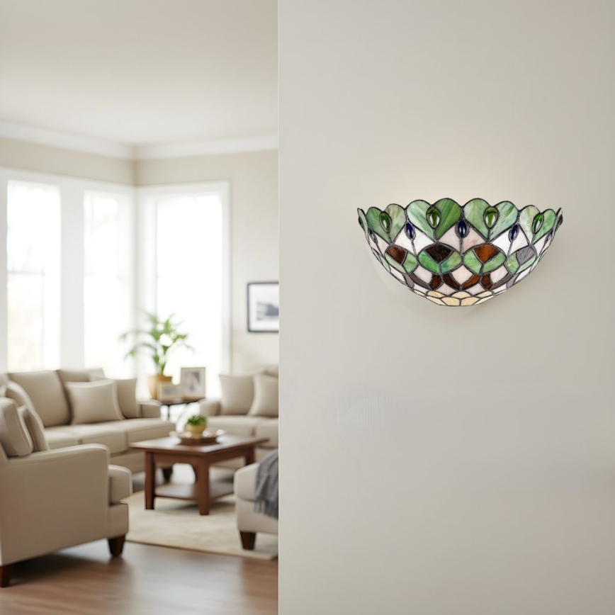 Brilagi - Kinkiet witrażowy Tiffany MARGARET 1xE27/40W/230V