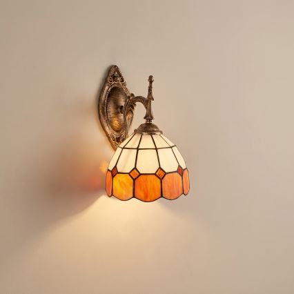 Brilagi - Kinkiet witrażowy Tiffany SIENNA 1xE14/40W/230V