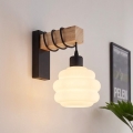 BRILAGI - Kinkiet WOOD GLASS 1xE27/60W/230V sosna/czarny/biały