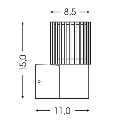 BRILAGI - Kinkiet zewnętrzny ARMOR 1xGU10/35W/230V IP44 antracyt