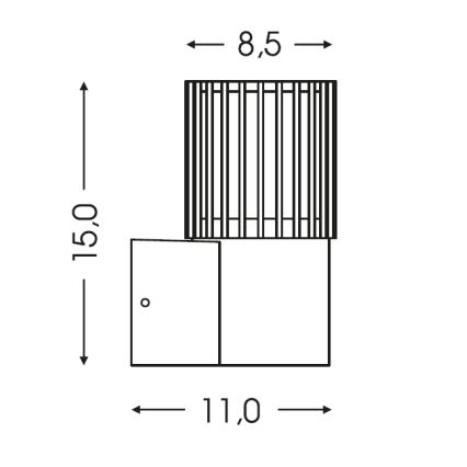 BRILAGI - Kinkiet zewnętrzny ARMOR 1xGU10/35W/230V IP44 czarny