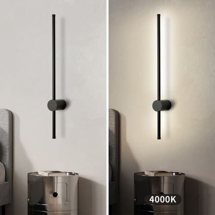 Brilagi - Zewnętrzny kinkiet LED AURA 12W/230V 4000K IP54 65 cm czarny
