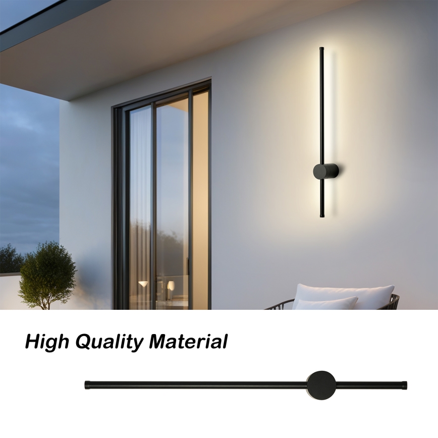 Brilagi - Zewnętrzny kinkiet LED AURA 12W/230V 4000K IP54 65 cm czarny