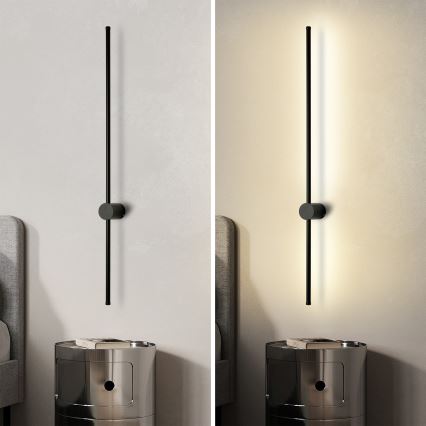 Brilagi - Zewnętrzny kinkiet AURA LED/20W/230V 4000K IP54 97 cm czarny CRI 90
