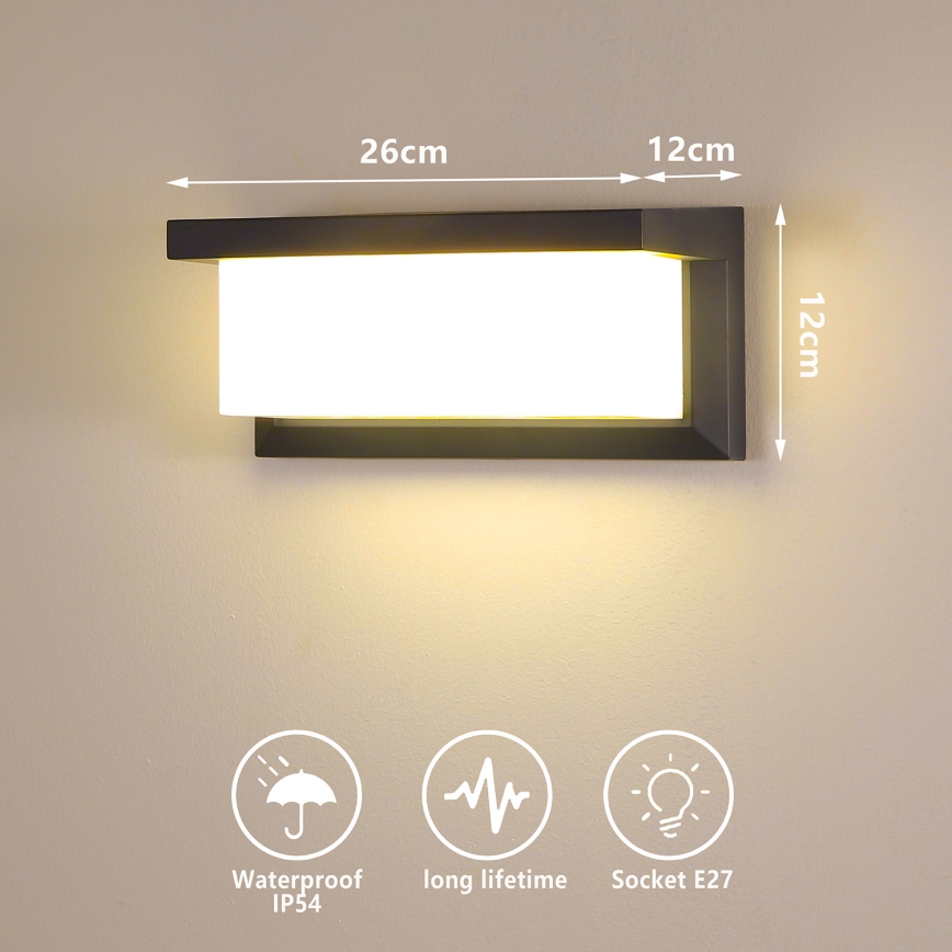 Brilagi - Kinkiet zewnętrzny BRICKY 1xE27/60W/230V antracyt IP54