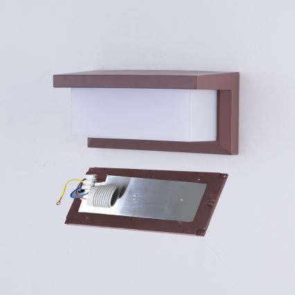 Brilagi - Kinkiet zewnętrzny BRICKY 1xE27/60W/230V brązowy IP54