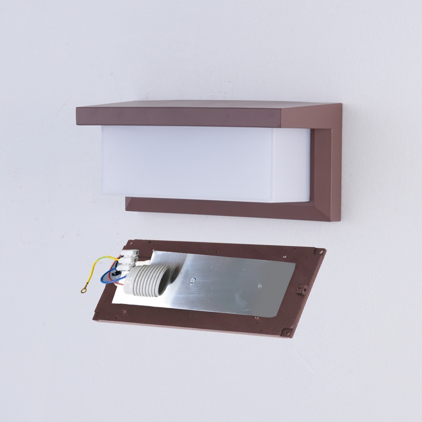 Brilagi - Kinkiet zewnętrzny BRICKY 1xE27/60W/230V brązowy IP54