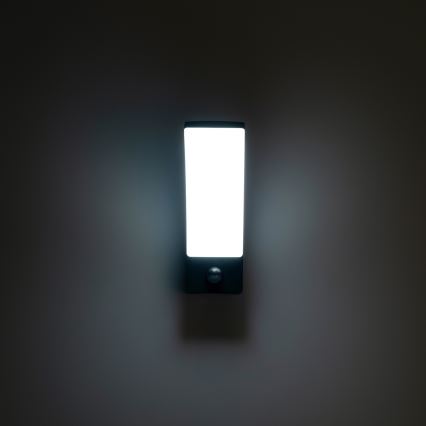 BRILAGI - Zewnętrzny kinkiet LED z czujnikiem ruchu i zmierzchu ARCELO LED/12W/230V IP65 czarny