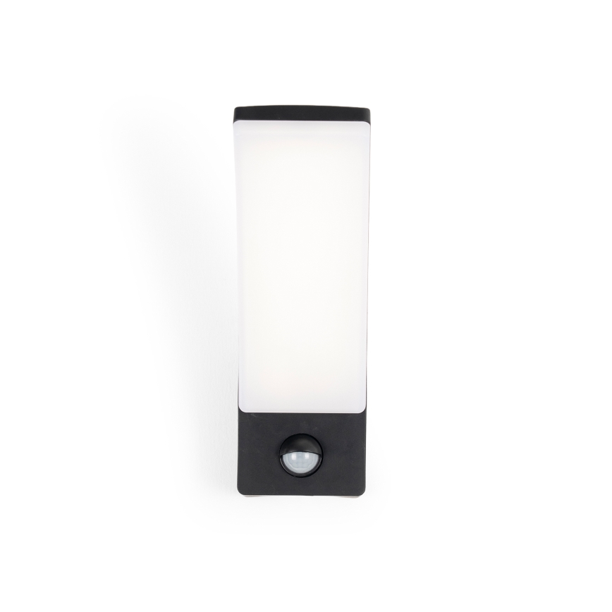 BRILAGI - Zewnętrzny kinkiet LED z czujnikiem ruchu i zmierzchu ARCELO LED/12W/230V IP65 czarny