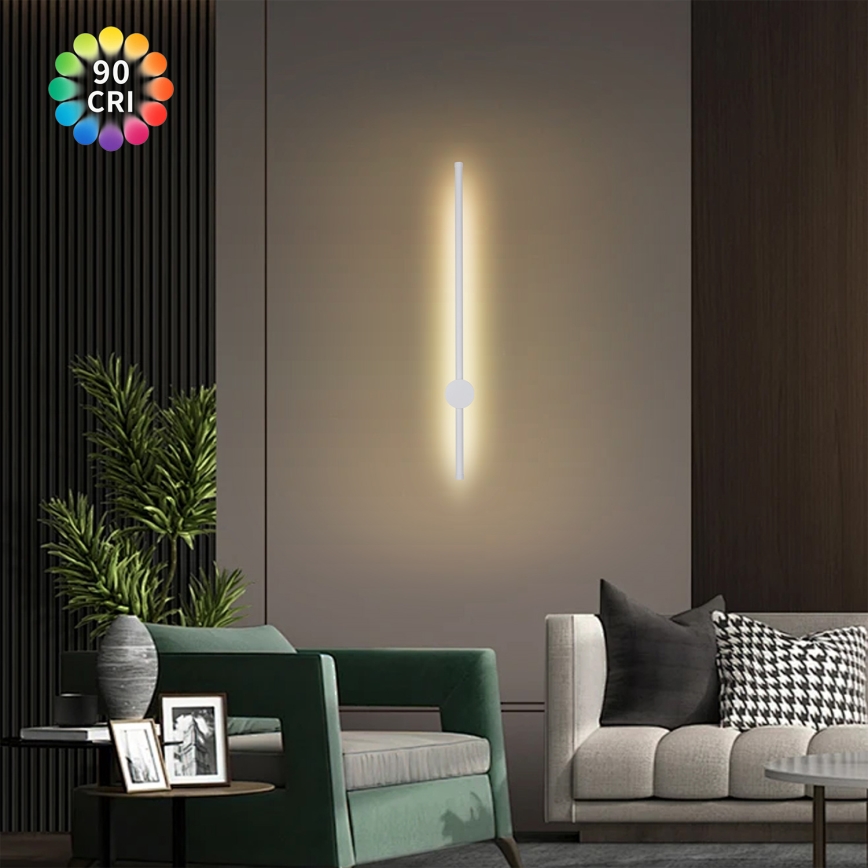 Brilagi - Zewnętrzny kinkiet LED AURA LED/12W/230V 3000K IP54 65 cm biały CRI 90