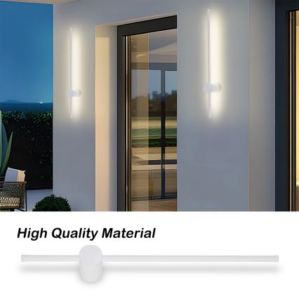 Brilagi - Zewnętrzny kinkiet LED AURA LED/12W/230V 3000K IP54 65 cm biały CRI 90