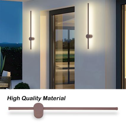 BRILAGI - Kinkiet zewnętrzny AURA LED/12W/230V 3000K IP54 65 cm brązowy CRI 90
