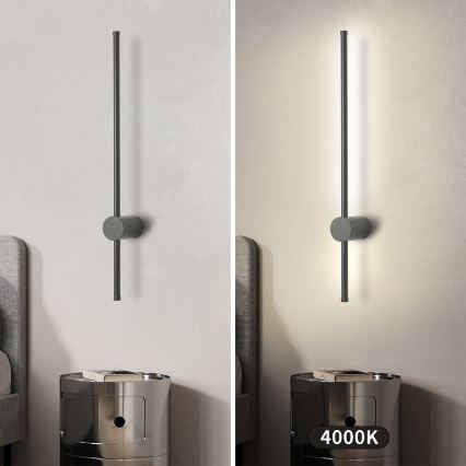 Brilagi - Zewnętrzny kinkiet LED AURA LED/12W/230V 4000K IP54 65 cm antracyt
