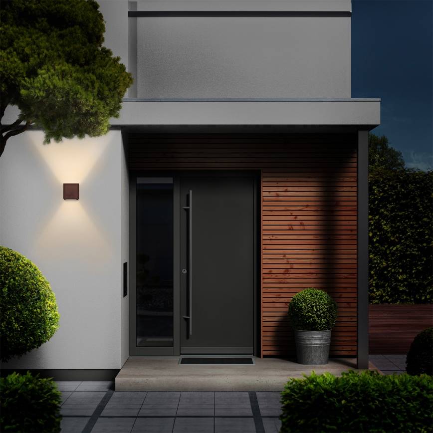 Brilagi - kinkiet zewnętrzny LED CUBE LED/6W/230V brązowy IP54