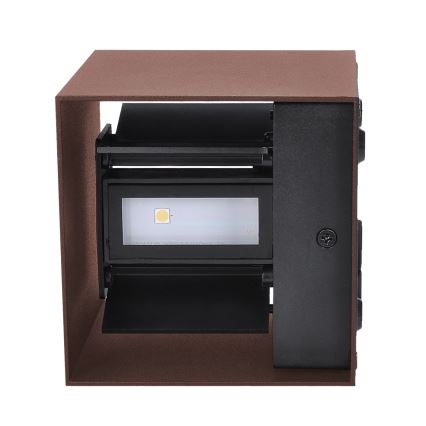 Brilagi - kinkiet zewnętrzny LED CUBE LED/6W/230V brązowy IP54