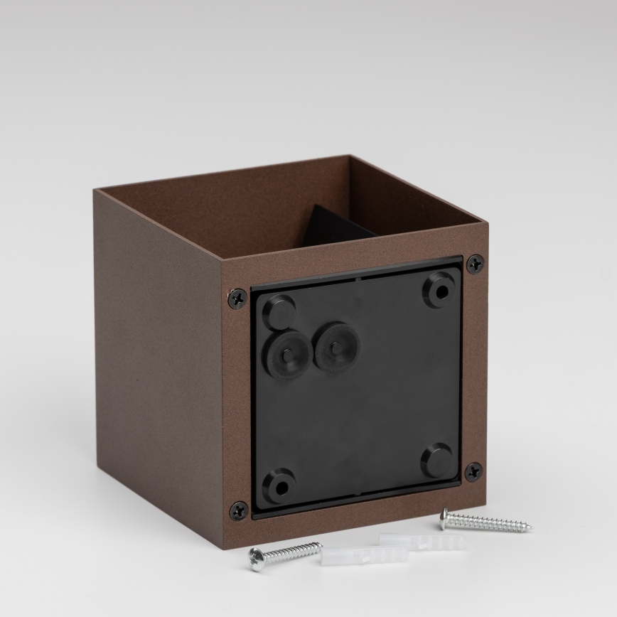 BRILAGI - kinkiet zewnętrzny LED CUBE LED/6W/230V brązowy IP54