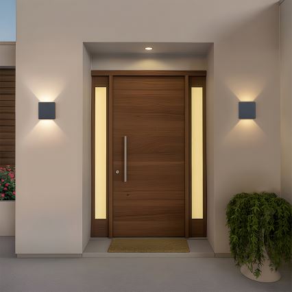 Brilagi - Kinkiet zewnętrzny LED DOUBLERAY LED/6W/230V antracyt IP54