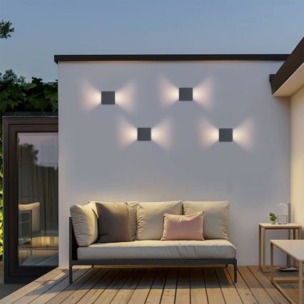 Brilagi - Kinkiet zewnętrzny LED DOUBLERAY LED/6W/230V antracyt IP54