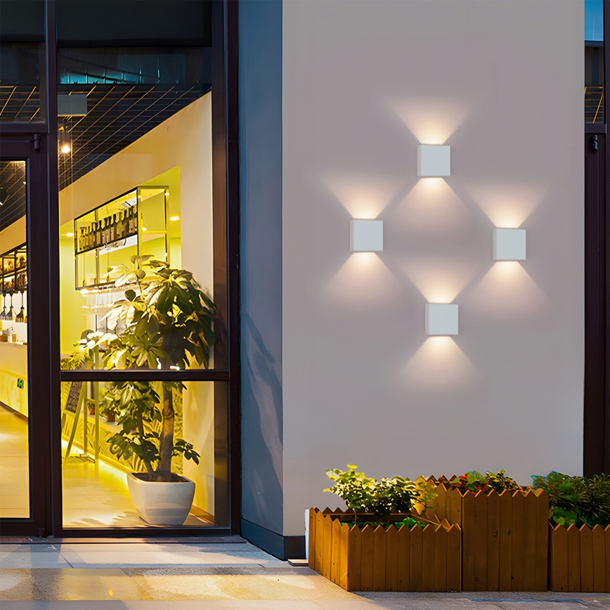 Brilagi - Kinkiet zewnętrzny LED DOUBLERAY LED/6W/230V biały IP54