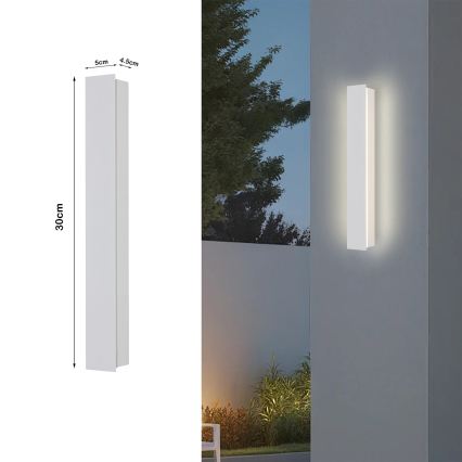 BRILAGI - LED zewnętrzny kinkiet LINEAR LED/8W/230V 3000K IP65 30 cm biały CRI 90