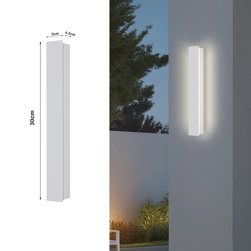 BRILAGI - LED zewnętrzny kinkiet LINEAR LED/8W/230V 3000K IP65 30 cm biały CRI 90