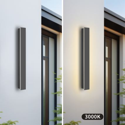 Brilagi - Zewnętrzny kinkiet LED LINEAR LED/12W/230V 3000K IP65 50 cm antracyt