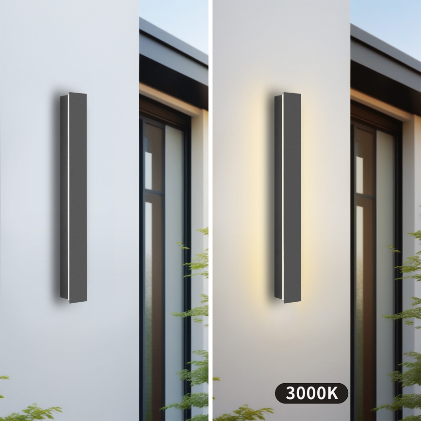 Brilagi - Zewnętrzny kinkiet LED LINEAR LED/12W/230V 3000K IP65 50 cm antracyt