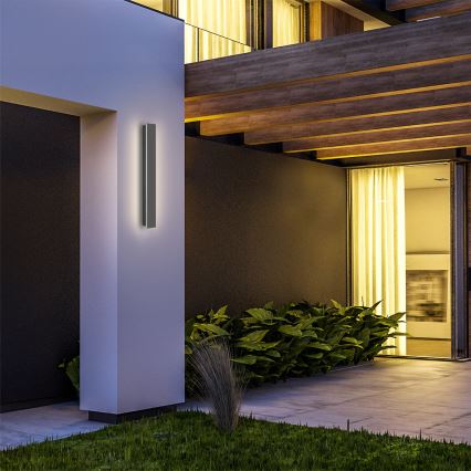 Brilagi - Zewnętrzny kinkiet LED LINEAR LED/12W/230V 3000K IP65 50 cm antracyt