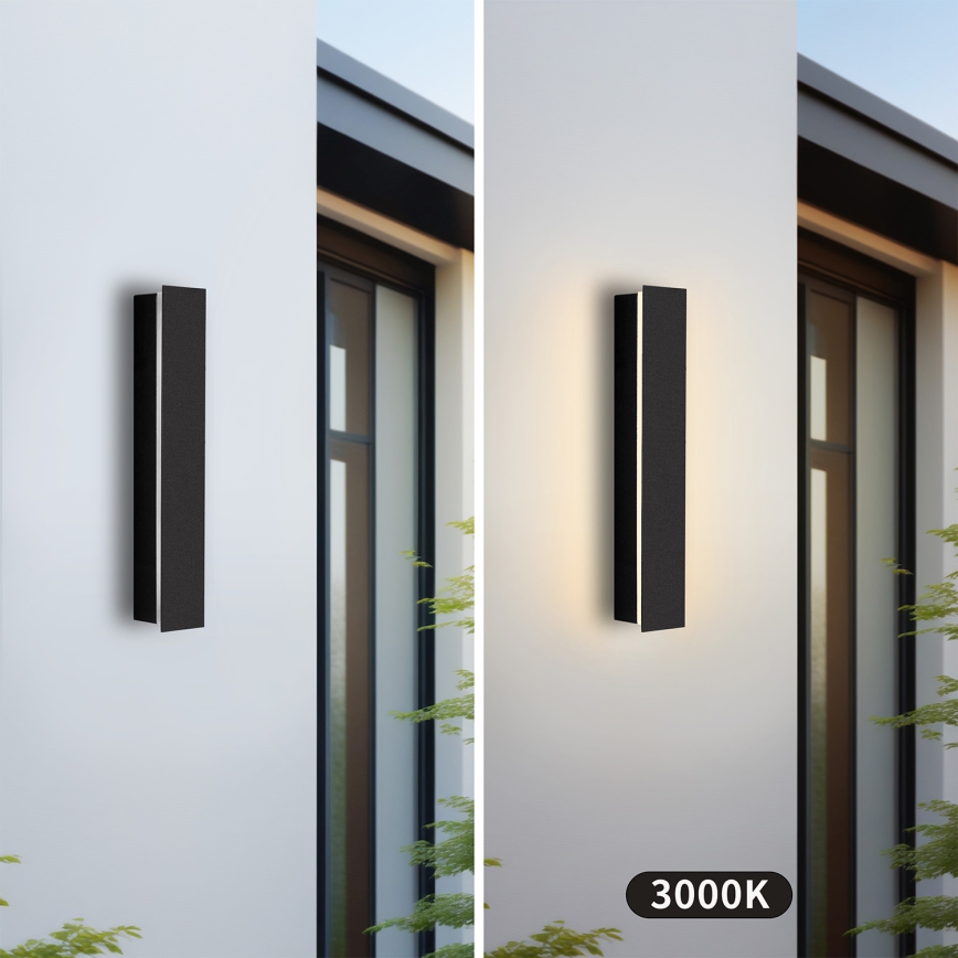Brilagi - Kinkiet zewnętrzny LED LINEAR, 8 W, 230 V, 3000 K, IP65, 30 cm, czarny, CRI 90