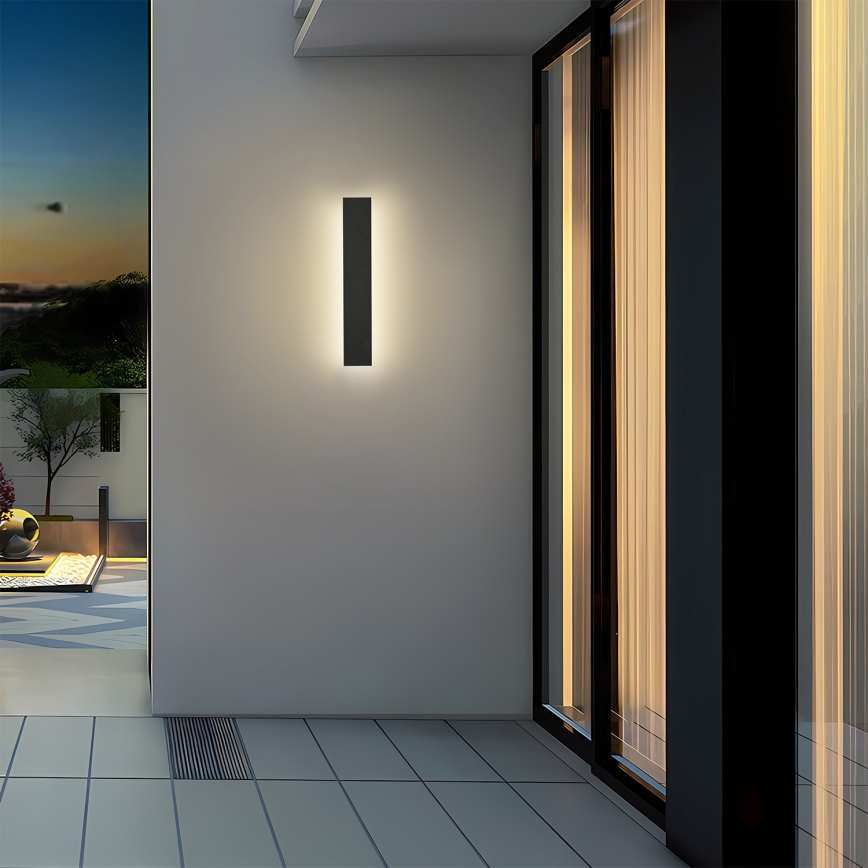 Brilagi - Kinkiet zewnętrzny LED LINEAR, 8 W, 230 V, 3000 K, IP65, 30 cm, czarny, CRI 90