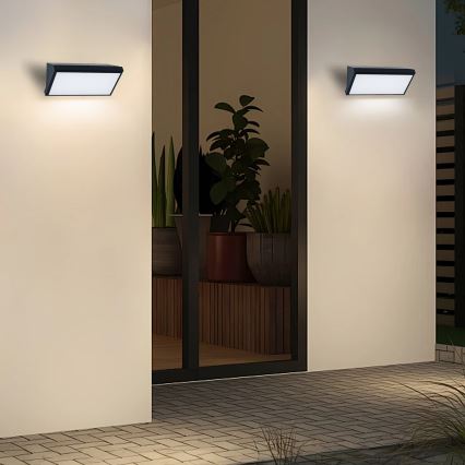 Brilagi - LED RGBW ściemnialny zewnętrzny kinkiet TRIANGLE 1xE27/9W/230V 2700-6500K IP65 czarny