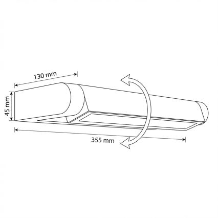 Brilagi - Kinkiet zewnętrzny LED SALERNO LED/12W/230V 35,5 cm czarny IP65
