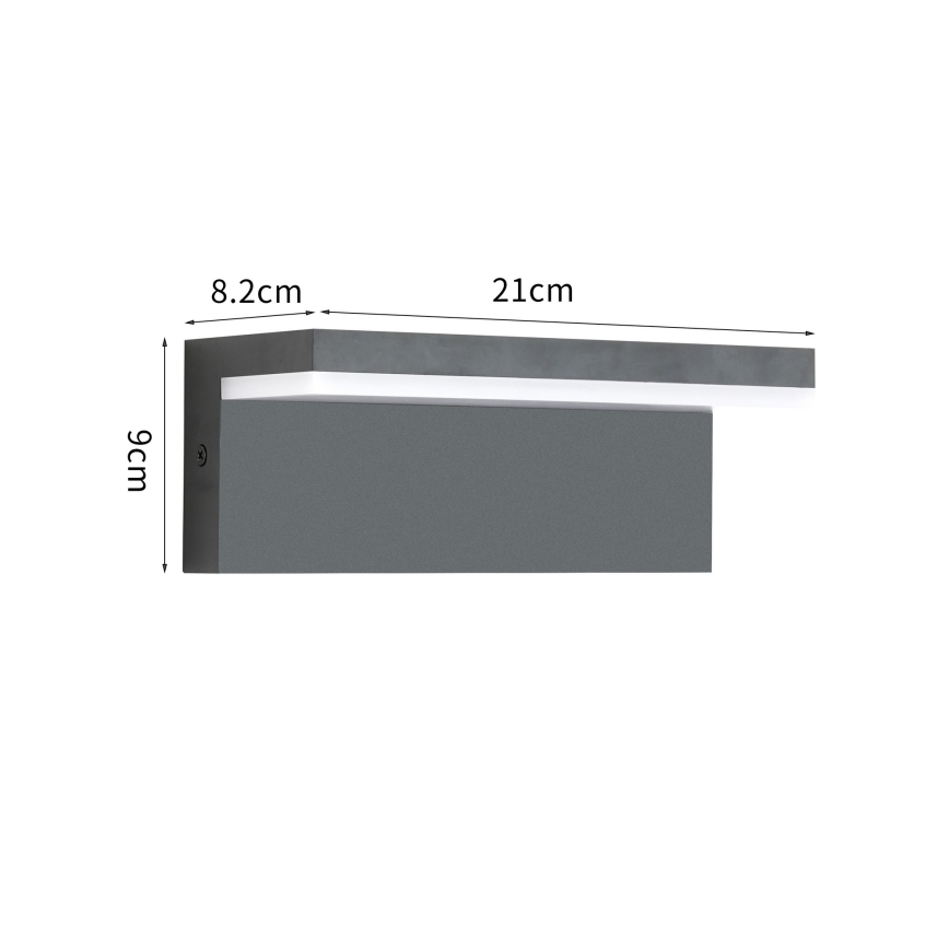 Brilagi - Kinkiet zewnętrzny LED TESSI LED/10W/230V antracyt IP54