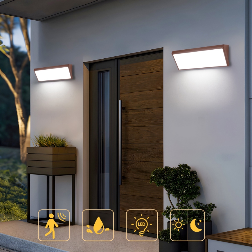 Brilagi - Zewnętrzny kinkiet LED TRIANGLE LED/42W/230V 3000/4000/6500K 45 cm brązowy IP65