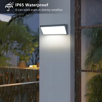 Brilagi - Kinkiet zewnętrzny LED TRIANGLE LED/42W/230V antracyt IP65