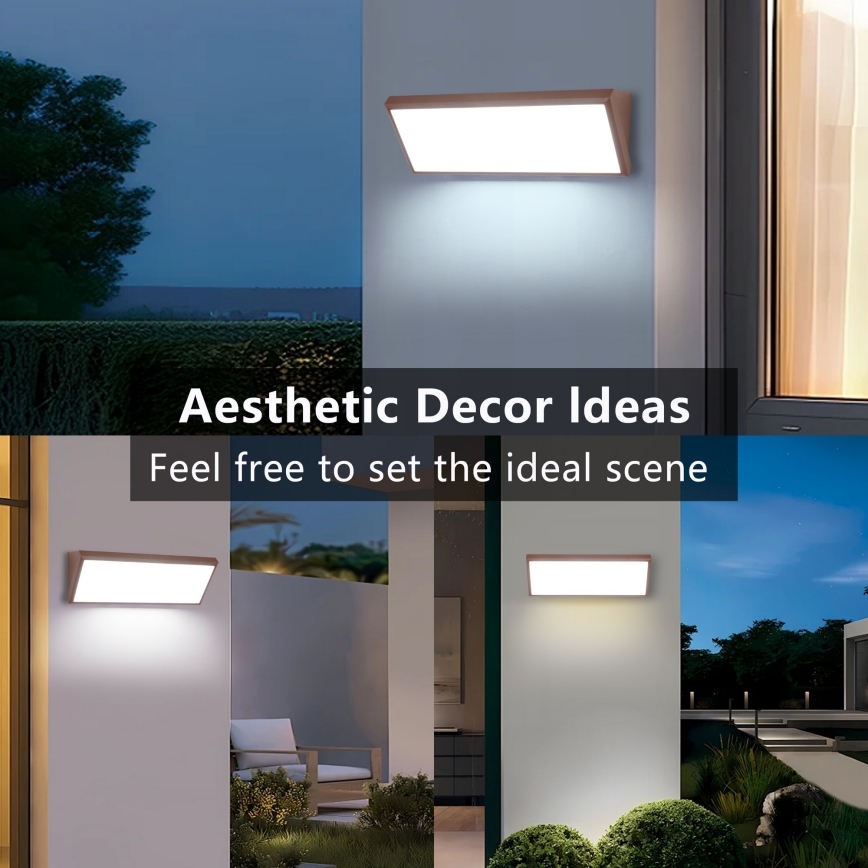 Brilagi - LED zewnętrzny kinkiet TRIANGLE LED/42W/230V 45 cm brązowy IP65