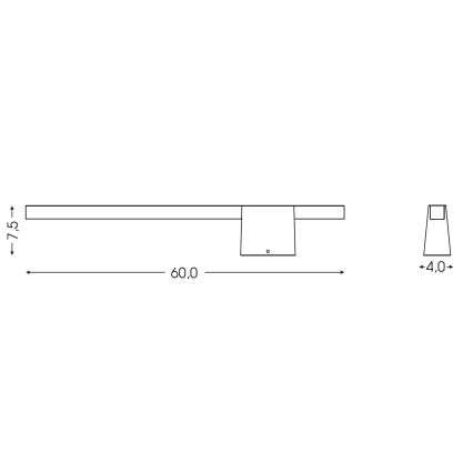 BRILAGI - kinkiet zewnętrzny LED VELORA LED/9W/230V 60 cm IP44 czarny