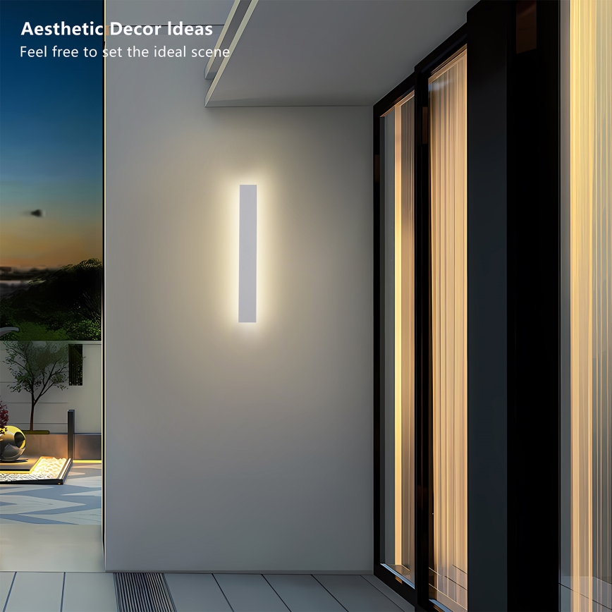 Brilagi - Kinkiet zewnętrzny LED LINEAR LED/12W/230V 3000K IP65 50 cm biały CRI 90