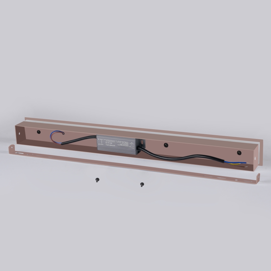 BRILAGI - LED zewnętrzny kinkiet LINEAR LED/8W/230V 3000K IP65 30 cm brązowy CRI 90