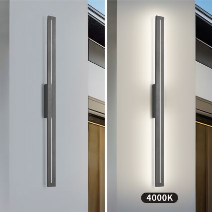 Brilagi - Kinkiet zewnętrzny LINEO LED/24W/230V 4000K IP65 100 cm antracyt CRI 90