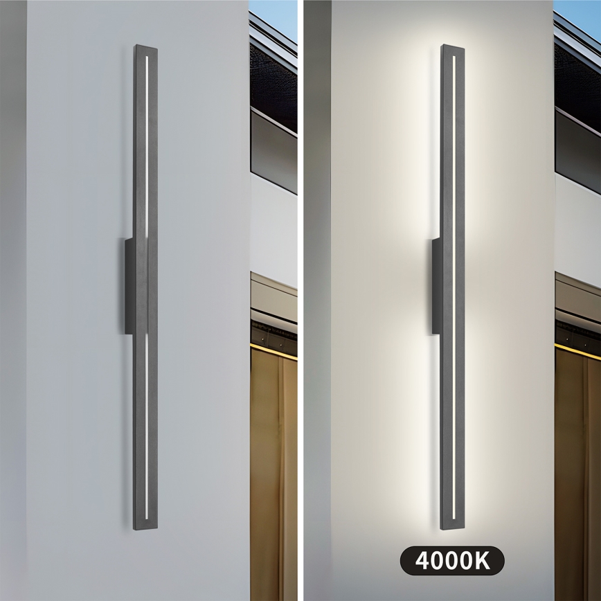 Brilagi - Kinkiet zewnętrzny LINEO LED/24W/230V 4000K IP65 100 cm antracyt CRI 90