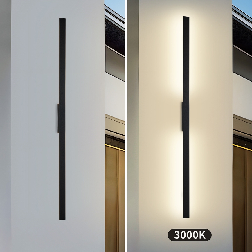 Brilagi - Kinkiet zewnętrzny LED LUNA LED/30W/230V 3000K IP65 150 cm czarny CRI 90