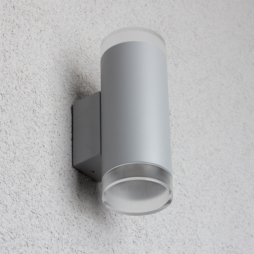 Brilagi - Kinkiet zewnętrzny MATERA 2xGU10/30W/230V szary IP54